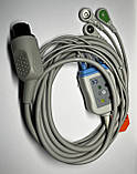 ЕКГ кабель на 5 відведень кнопка до монітора пацієнта ЮМ-300 кнопка, Ютас, фото 6