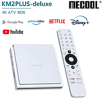 ТБ-БОКС MECOOL 4K KM2 PLUS DELUXE Google TV Dolby Vision Atmos 4ГБ DDR432 ГБ LAN 1000Mb WIFI 6 Stream TVBOX