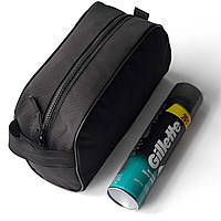 Косметичка чоловіча для подорожей органайзер чорний з тканини несесер для чоловіків ERNIE