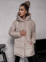 Жіноча куртка тепла на зиму. Розміри: S-M; L-XL