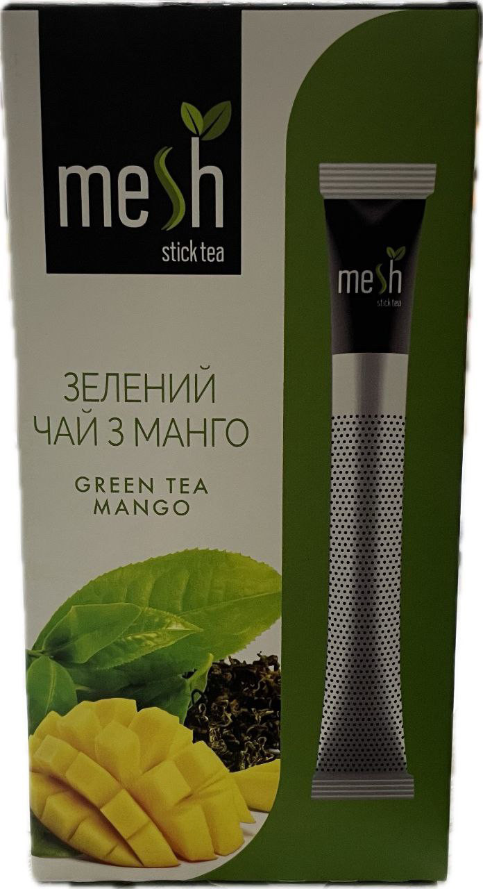 Чай зелений в стіках MESH GRIN TEA MANGO 16 шт.