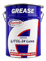 Мастило універсальне AGRINOL Літол-24 Люкс пластичне літієве коричневе 17 кг P Вибір Demi: Запорука Якості Техно Плюс Арт.480110