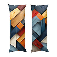 Дакимакура подушка-обнимашка «Паттерн разноцветные доски» Атлас, 150х50см