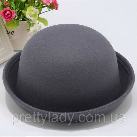 Капелюх жіночий казанок сірий, фото 1