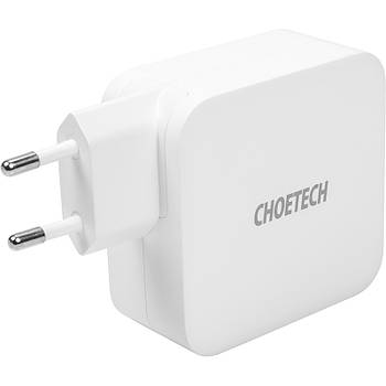 Зарядний пристрій Choetech GaN 2xUSB Type-C 100W, PD