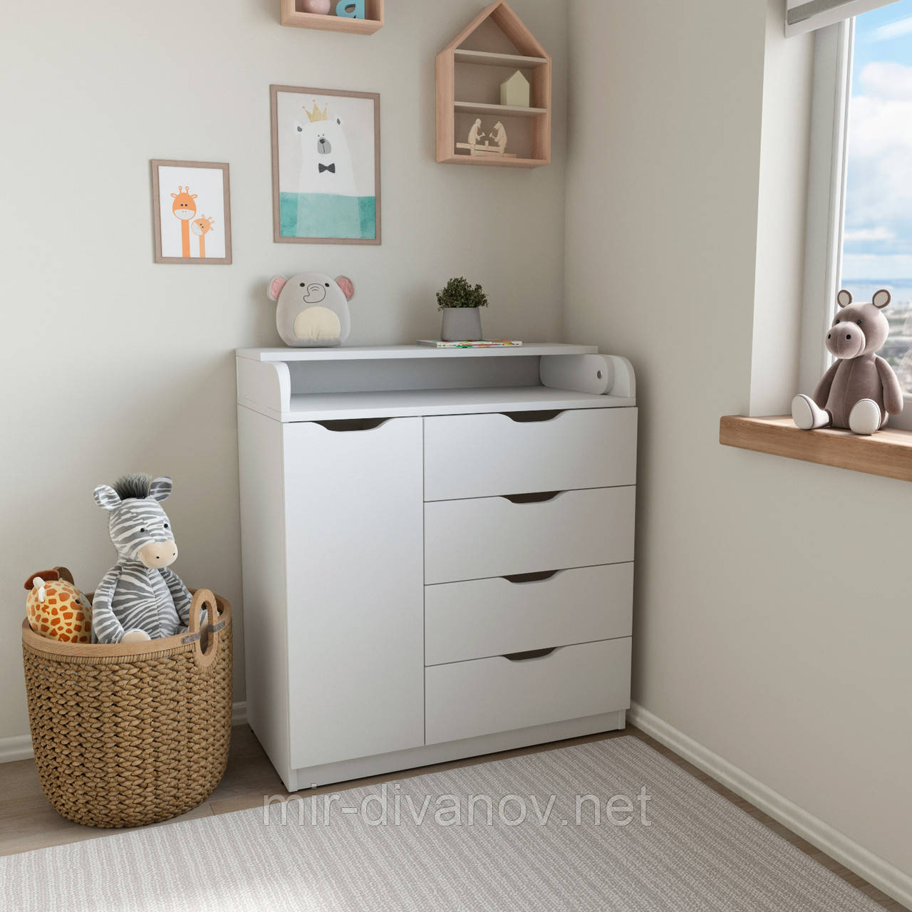 Комод сповівальний 4+1 софт Німфея, фото 1
