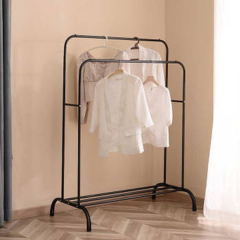Подвійна вішалка для одягу Double Pole Hanger TW-608 Чорна