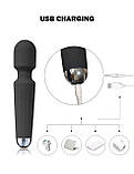 Вібратор мікрофон 20 частот вібрацій + 8 швидкостей. Вібромасажер для всього тіла та ерогенний зон., фото 7