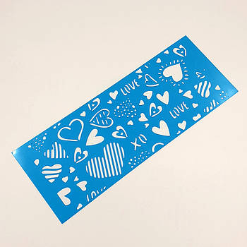 Бордюрний трафарет Сердечка No2 10х25.5 см