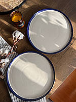 Тарілка кругла з бортиком 29 см, «Капучино кобальт».