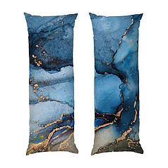 Дакімакура подушка-обіймашка «Мармуровий патерн синьо-золотий»