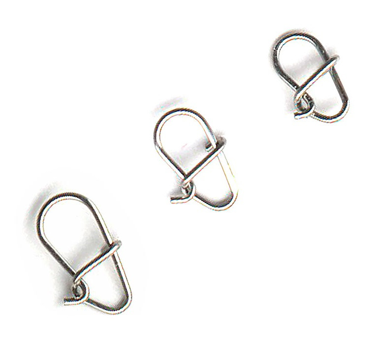 Застібка американка для риболовлі DS Micro №2 10шт карабін для риболовлі, фото 1