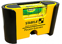 Карманный мини уровень Pocket Electric Stabila с магнитом (точность 1 мм/м)