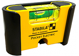 Кишеньковий міні рівень Pocket Electric Stabila з магнітом (Точність 1 мм/м)