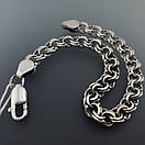 Срібний браслет Бісмарк 19 см для чоловіка, фото 6