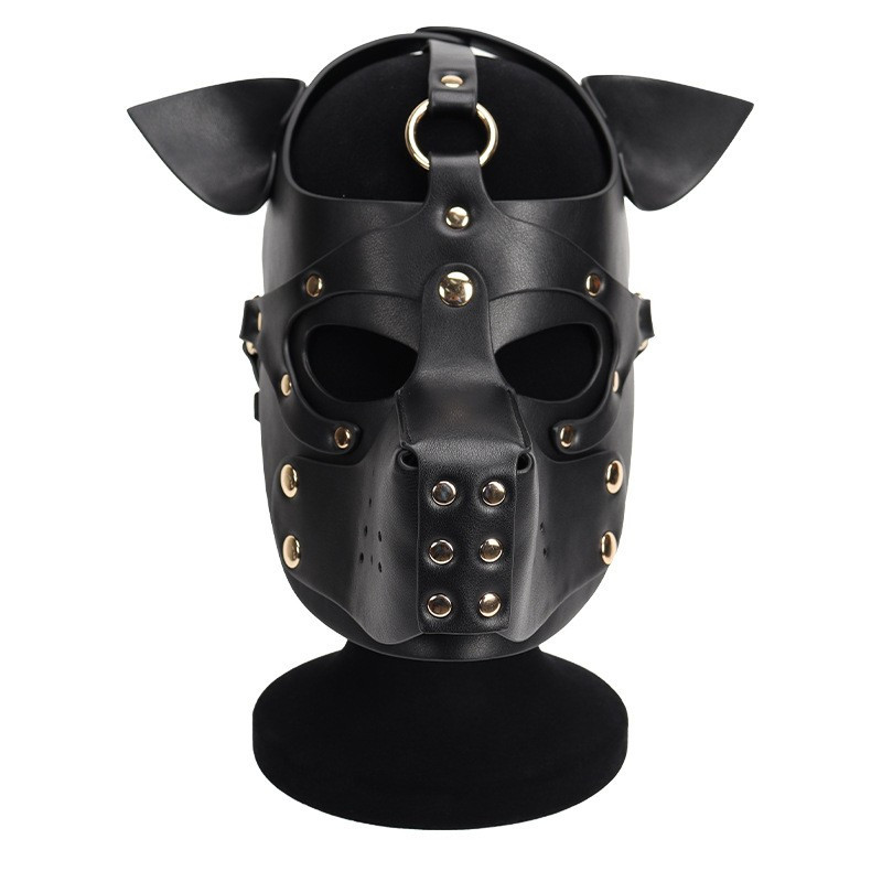 Неопренова маска Puppy Face Leather Dog Mask Black, фото 1