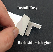 Емблема наклейка V8T Audi (Ауді) - Чорний глянець 85x18 mm, фото 5