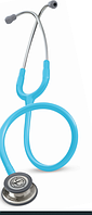 Стетоскоп серії Littmann® Classic III , лаймовий с головкой димчатого цвета на голубой ножке