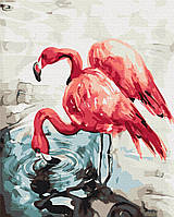 Картина по номерам Акварельные фламинго © Karolina Bundash Размер 40х50 см