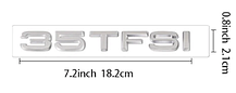 Емблема задня накліпка на кришку багажника 35 TFSI AUDI (Ауді) від 150 до 163 к.c. - Чорний глянець 182x22 mm, фото 5