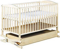 Распродажа Кроватка детская от рождения с шухлядой Klups Bartek II, колыбель, материал - сосна , бук