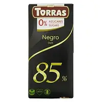 Черный шоколад без сахара 85% какао, Torras