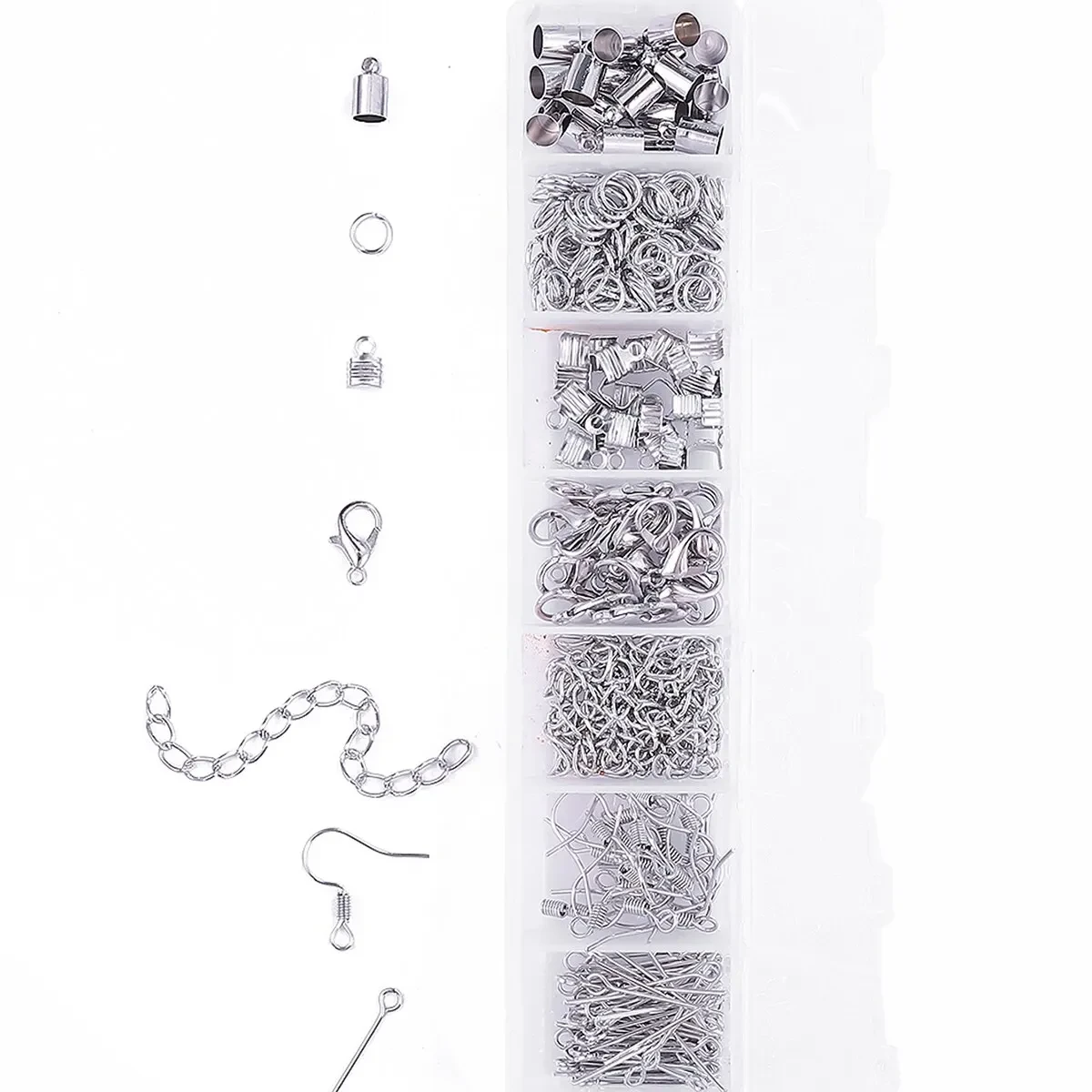 Набір фурнітури Finding Органайзер основи для сережок фурнітура для браслетів Сталистий 15.5 мм x 3.3 мм
