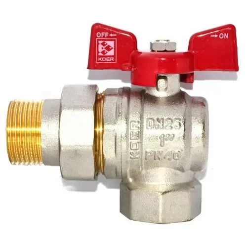 Кран шаровой KP CZECH 1" угловой с американкой