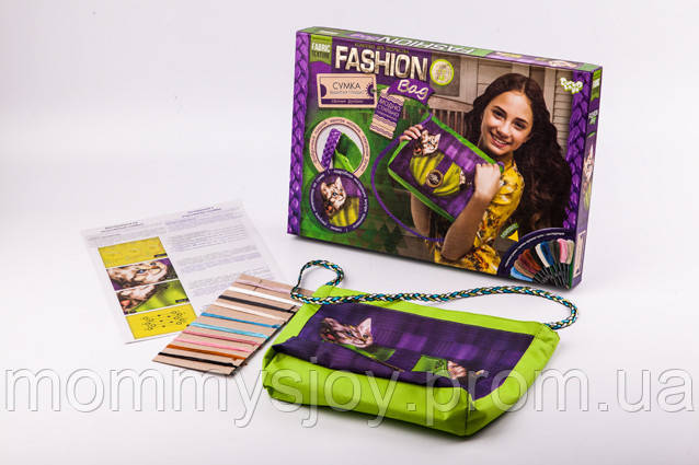 Креативное творчество Сумка Fashion bag Вышивка-сумка гладью для девочек. Яркие цвета. Котенок. Данко Тойс