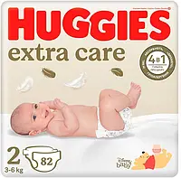 Подгузники Huggies Extra Care 2 (4-6 кг) 82 шт