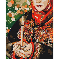 Картина по номерам Рождественская свеча © Карина Зимина Размер 40х50 см