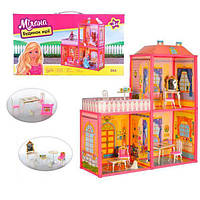 Двоповерховий ляльковий будиночок My Lovely Villa A-Toys Мілана 6984 типу Барбі з меблями!