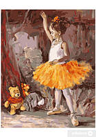 Картина за номерами Маленька балерина 40х50 см Стратег VA-1073
