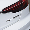 Емблема задня накліпка на кришку багажника 40 TFSI AUDI (Ауді) від 170 до 204 к.c. - Хром 182x22 mm, фото 6