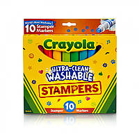 Crayola ультра смываемые Фломастеры-штампы маркеры Ultra clean Washable Markers