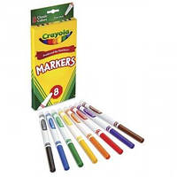 Crayola смываемые маркеры фломастеры тонкие 8 цветов Classic Markers