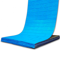 3D панели самоклейка под синий кирпич 3 мм, самоклеющиеся 3Д панели для стен в рулоне 20 м