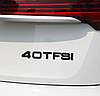 Емблема задня накліпка на кришку багажника 40 TFSI AUDI (Ауді) від 170 до 204 к.c. - Чорний глянець 182x22 mm, фото 7