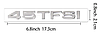 Емблема задня накліпка на кришку багажника 45 TFSI AUDI (Ауді) від 230 до 252 к.c. - Чорний глянець 182x22 mm, фото 7