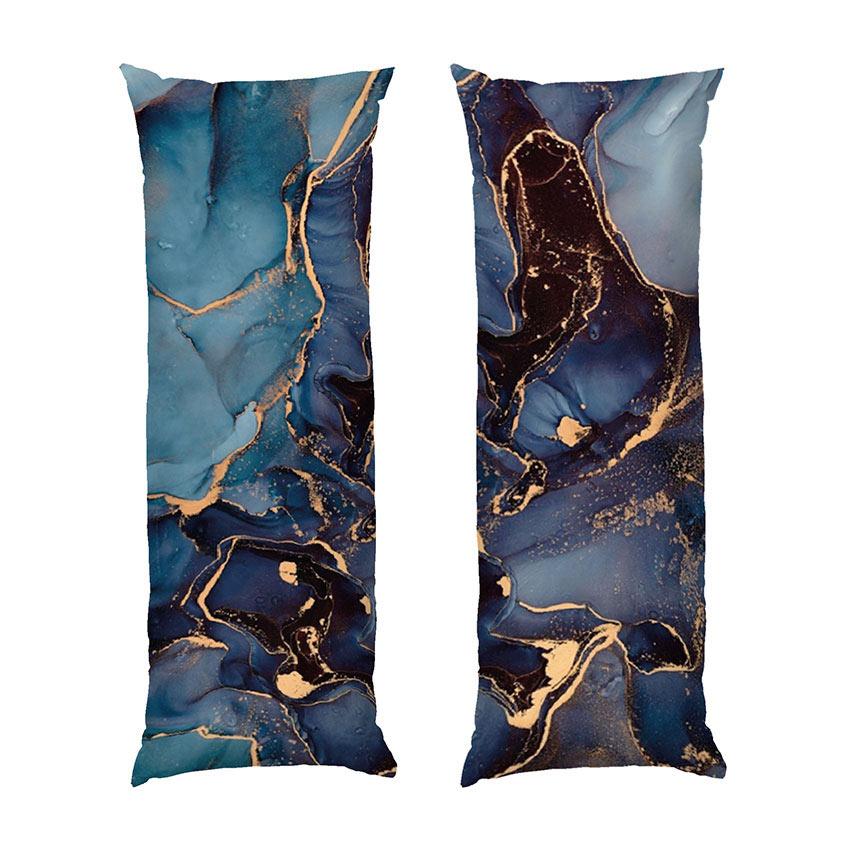 Дакімакура подушка-обіймашка «Мармур темно-синій з золотом»