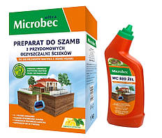 Порошок Microbec для септиків та вигрібних ям 1 кг+Гель WC bio 500 мл