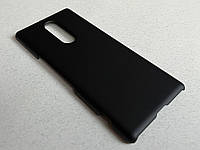 Sony Xperia 1 защитный чехол (бампер, накладка, кейс) черный, из матового ударопрочного пластика