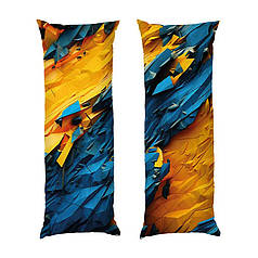 Дакімакура подушка-обіймашка «Абстракція. Синьо-жовта скеля»