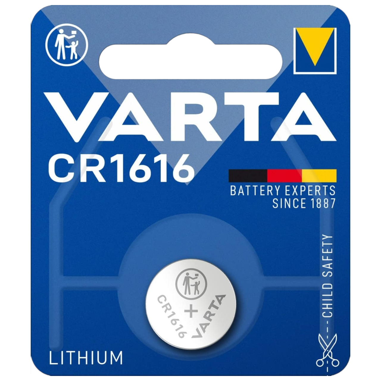 Батарейка літієва Varta CR1616 Lithium, 3V, дискова таблетка