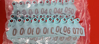 Вушні бірки для тварин (овець, кіз, свиней, поросят, телят, собак),  номерні уп 100 шт