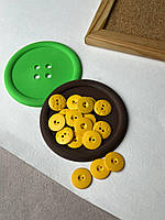 Ґудзик Смарт жовтий, 19 мм