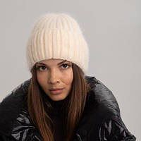 В'язана ангорова шапка "Наомі" 54-58 жіноча зимова