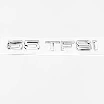 Емблема задня накліпка на кришку багажника 55 TFSI AUDI (Ауді) від 333 до 374 к.c. - Хром 182x22 mm, фото 4