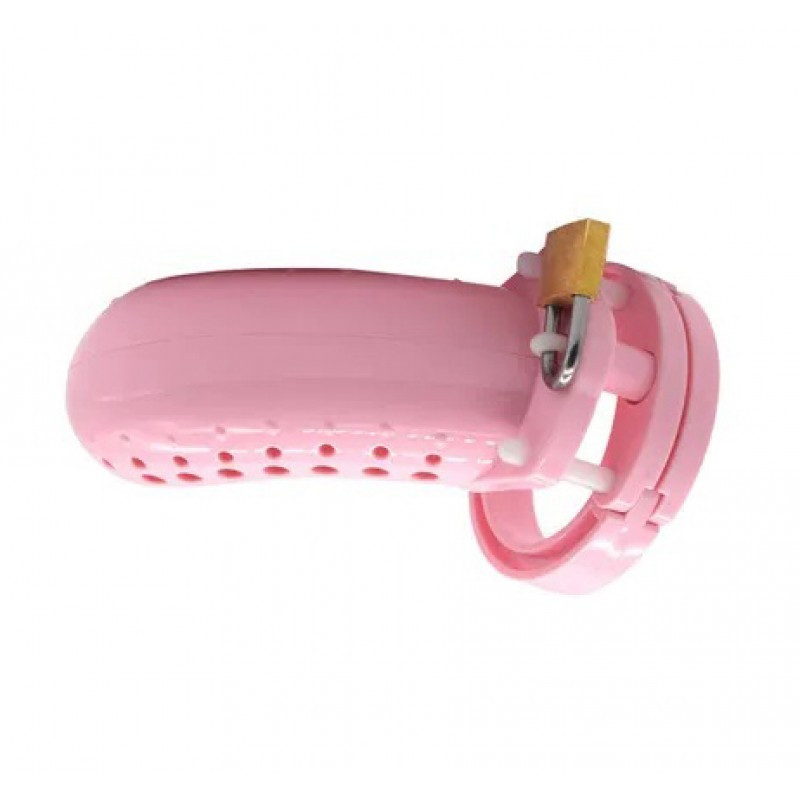 Пояс вірності пластиковий з перфорованою кліткою для пеніса, детальний вид