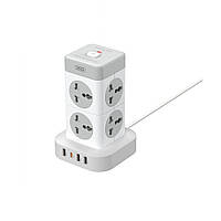 Сетевой Удлинитель XO WL21 Tower Shaped 8AC socket+3USB-A+1USB-C 2m